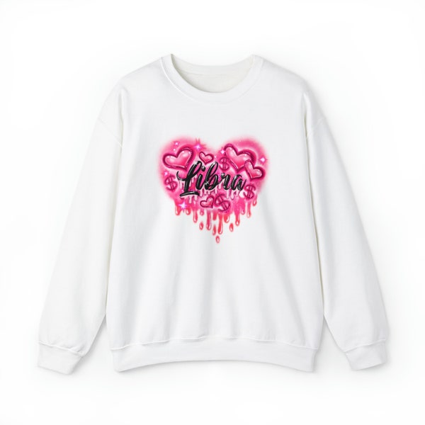 Libra Sweatshirt for Women & Men | Airbrush Libra Gifts for Her and Him | Custom Zodiac Sweater