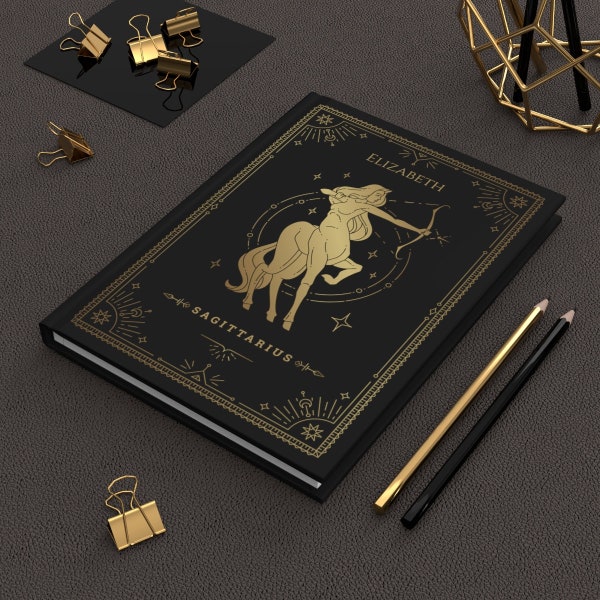 Personalized Sagittarius Journal for Women & Men | Custom Zodiac Journal | Personalized Sagittarius Gifts for Women