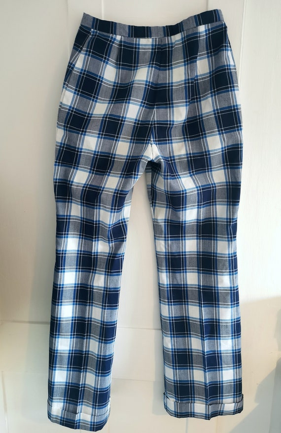 1970s checked flares - Original 70s checked trous… - image 4