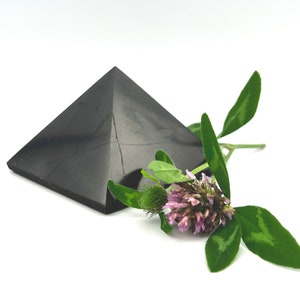 Shungite Pyramid, EMF Protector, Crystal Pyramid, Meditation Pyramid