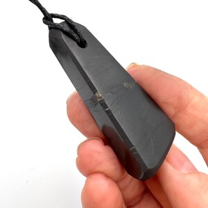 Trapezium Shungite Pendant – Empath Protection Necklace, EMF Blocking Jewelry, Grounding Healing Crystal, Spiritual Gift image 18