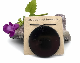 Shungite Pendant Necklace for Men – Protection Necklace, EMF Blocking Jewelry, Grounding Crystal Amulet, Gift for Him