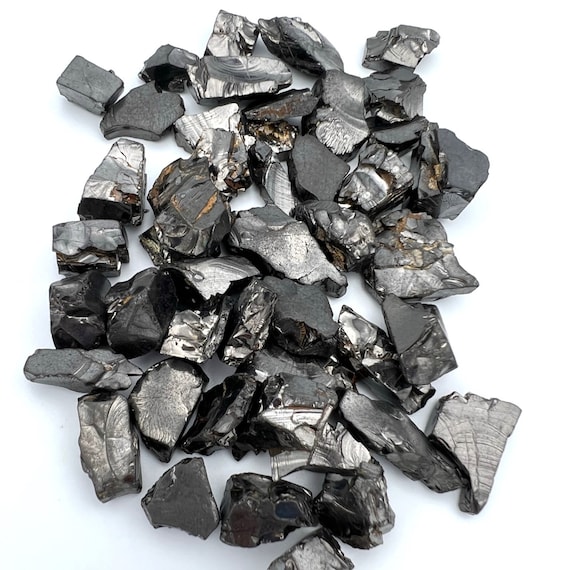 Elite Shungite Raw – EMF Protection Stones for Water Purification, Healing, Energy