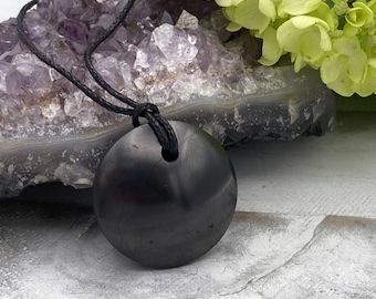 Shungite Pendant Emf Protection Empath Protection Shungite Jewelry Shungite Necklace Shungite Crystal Empath Necklace Healing Crystals