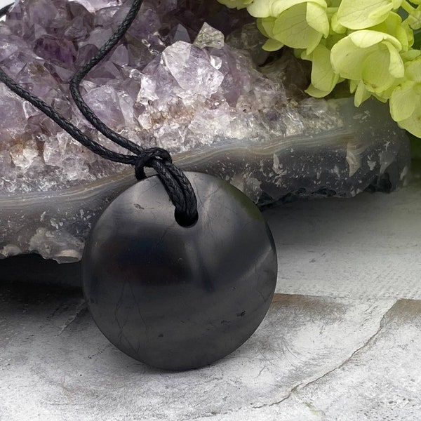 Shungite Pendant Emf Protection Empath Protection Shungite Jewelry Shungite Necklace Shungite Crystal Empath Necklace Healing Crystals