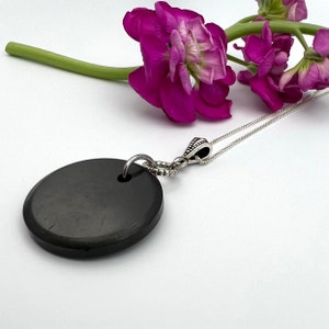 Shungite Necklace, EMF Protector Pendant, Shungite Jewelry, Empath Protection Jewelry
