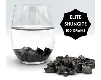 Elite Shungite For Shungite Water - 100 gr |  Healing Crystal Shungite Chunk Shungite Rock Crushed Crystal Noble Shungite Shungite Crystal