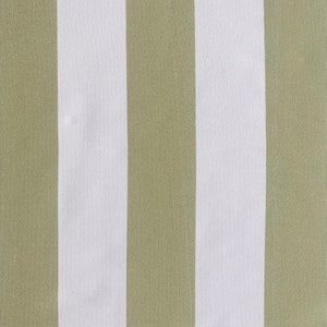 Sage and White Striped Outdoor Fabric Screen-printed onto a Marine Grade fabric. UV & Water Resistant. For Upholstery and Cushions 140cm W.