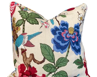 GP & J Baker Persian Pomegranate Cushion. 100% Linen, matching piping, comes with cushion inner, 50cmx50cm.