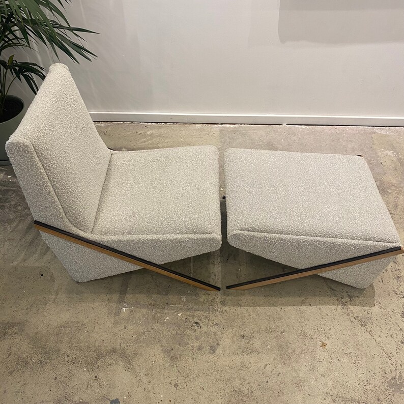 Australian Made Boomerang Chair With Matching Footstool. Etsy