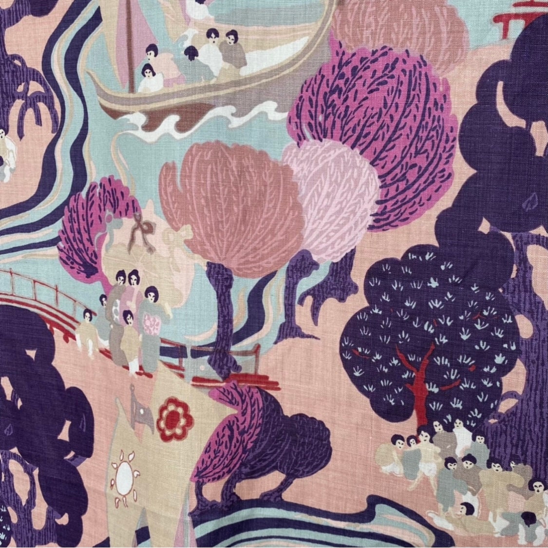 Pearl River Fabric by Schumacher. 100% Linen and Screen-printed ...