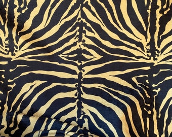 Florence Broadhurst Fabric Tiger Stripe Velvet. Printed on a commercial grade polyester base cloth. Stain repellent.