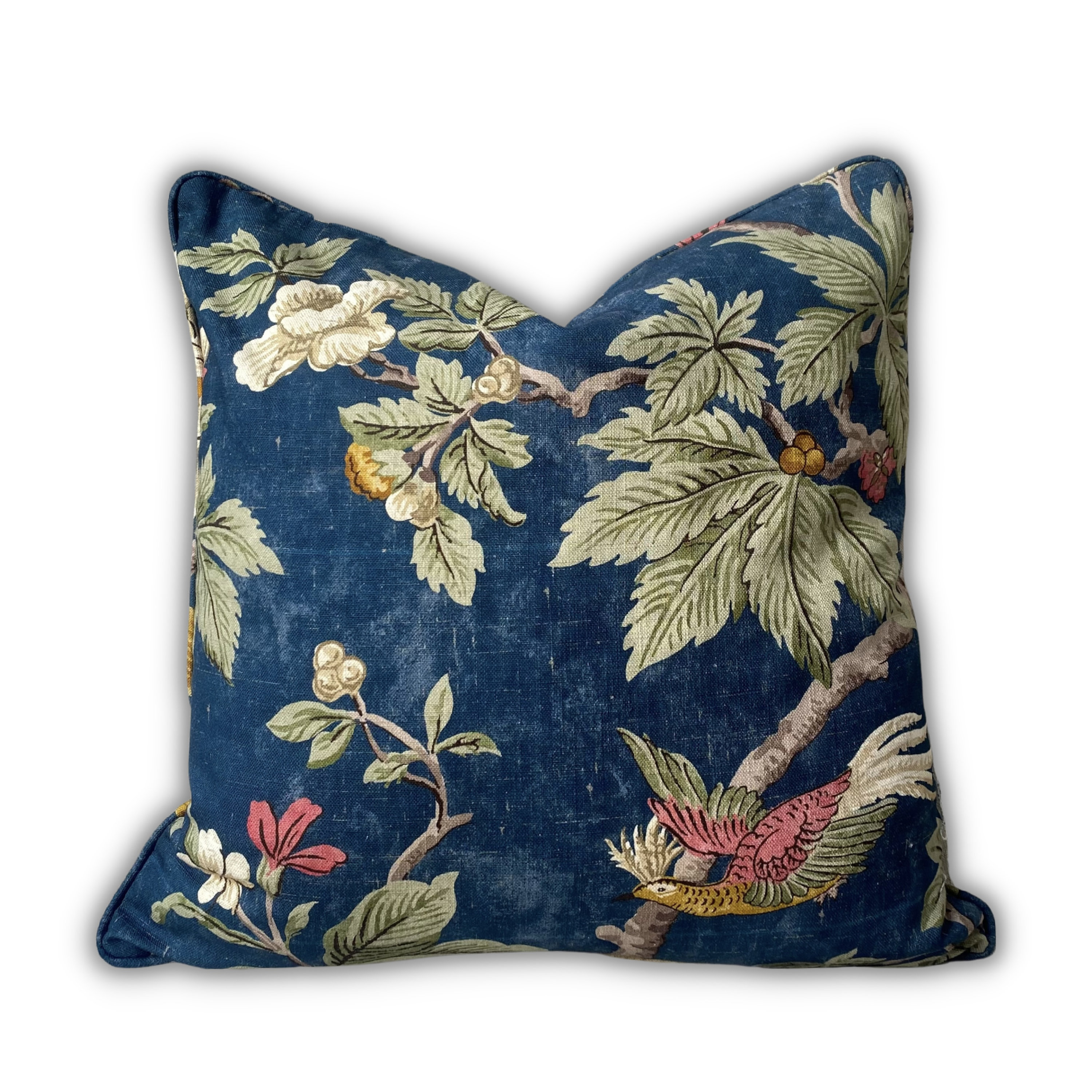 Lophura Navy by Sanderson Cushion With Inner 100 % Heavy Weight Cotton ...