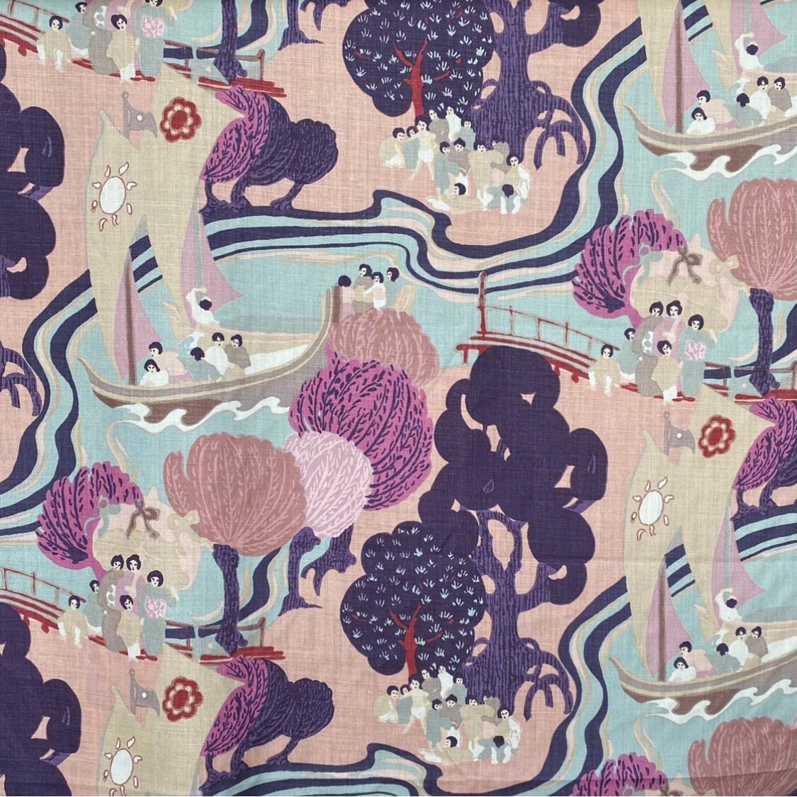 Pearl River Fabric by Schumacher. 100% Linen and Screen-printed ...