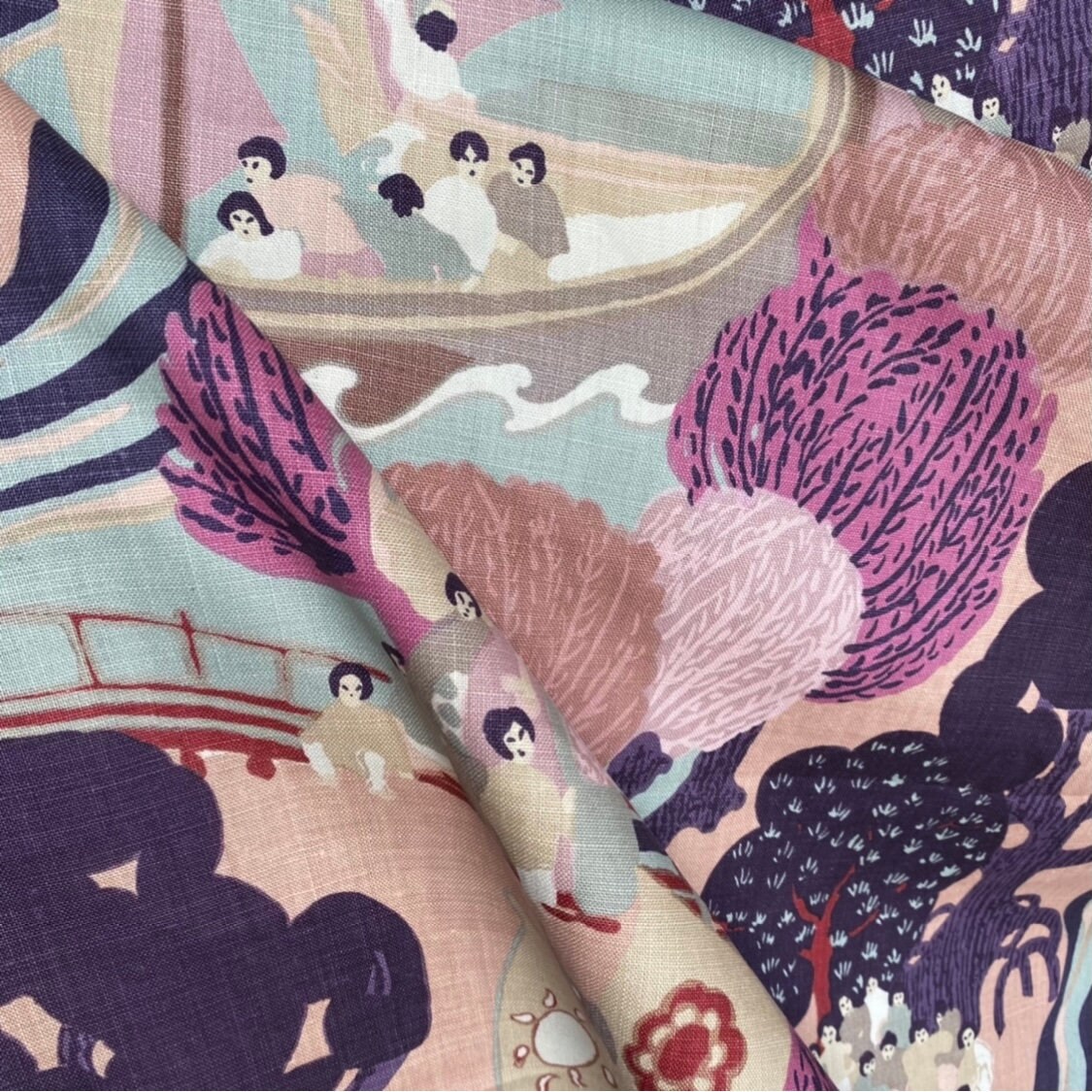 Pearl River Fabric by Schumacher. 100% Linen and Screen-printed ...
