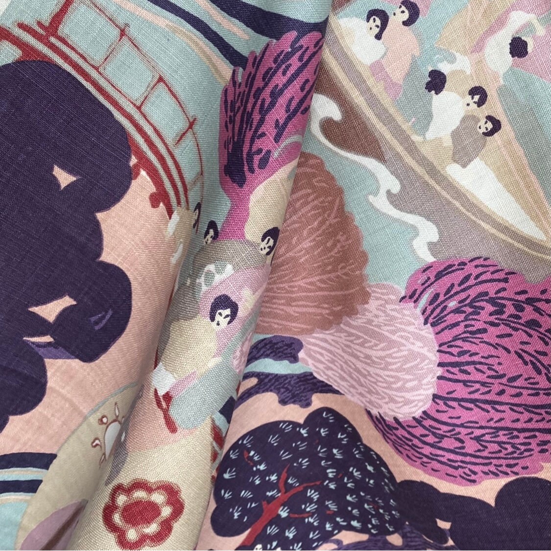 Pearl River Fabric by Schumacher. 100% Linen and Screen-printed ...
