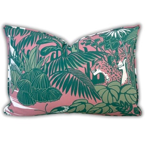 Florence Broadhurst Jungle Outdoor Box Cushion 60cm x 40cm. Screen-printed &water repellent fabric.