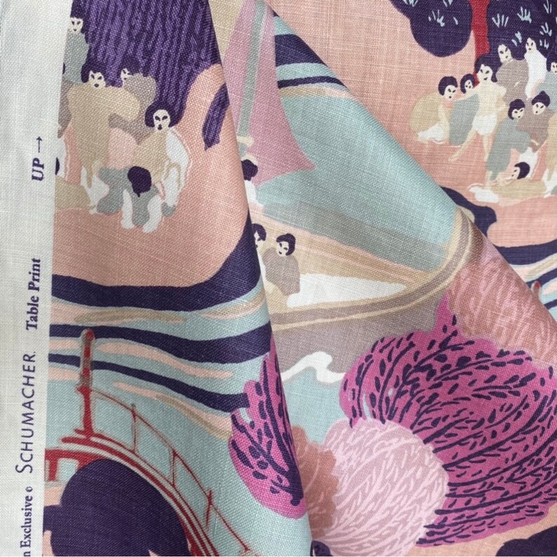 Pearl River Fabric by Schumacher. 100% Linen and Screen-printed ...