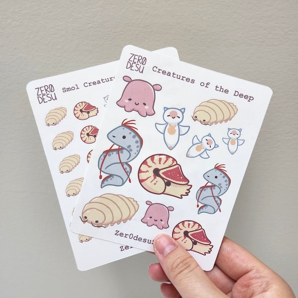 Deep Sea Creatures | Matte Deco + Journal Stickers