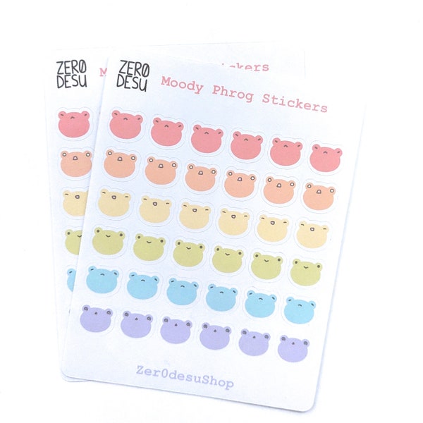 Moody Phrog Tracker Stickers | Planner, Journal Stickers