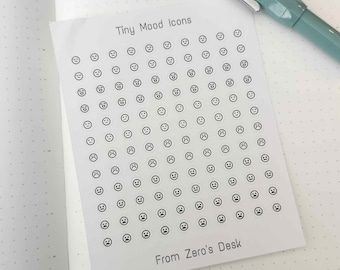Pegatinas pequeñas con iconos del estado de ánimo