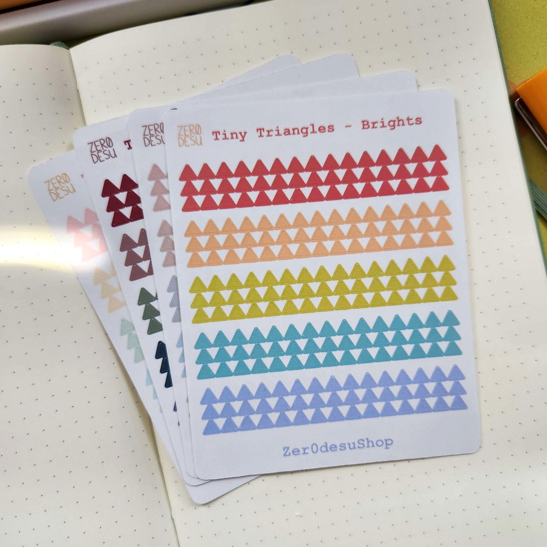 Triangle Inlay Stickers Tiny Triangle Stickers (5mm) | Matte Deco + Journal + Planner Stickers ...