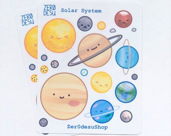 Solar System Stickers | Matte Sticker Sheet
