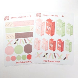 Choco Stick Deco Sticker Sheets