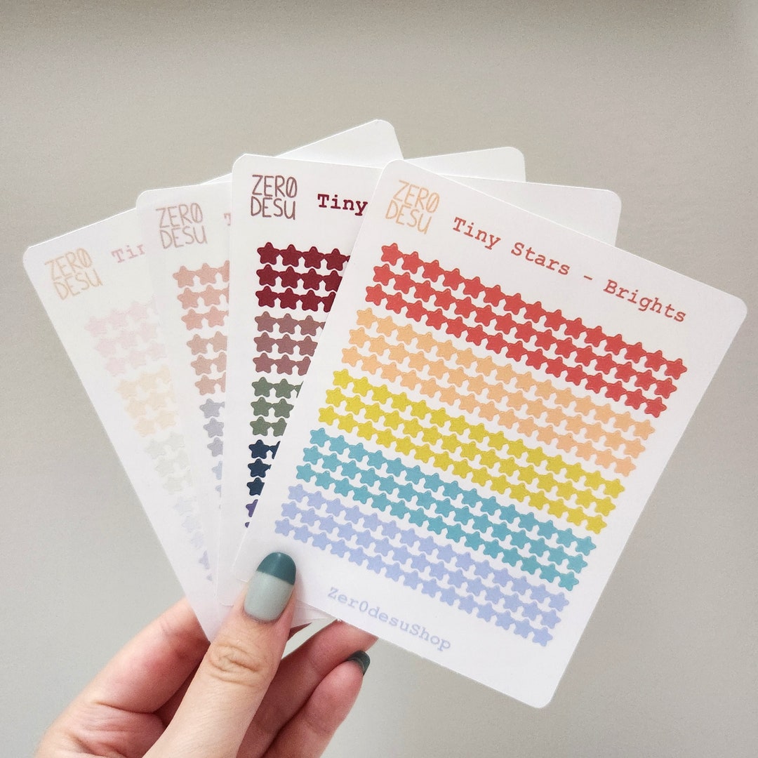 Tiny Star Stickers (5mm) | Matte Deco + Journal + Planner Stickers - Etsy