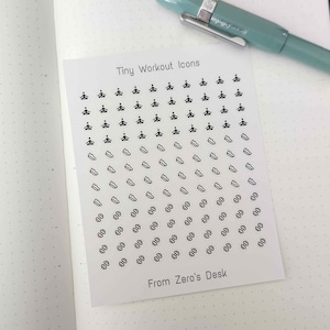 Tiny Workout Icon Stickers
