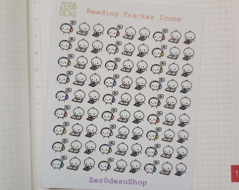 Reading Tracker Icons | Planner, Journal Stickers