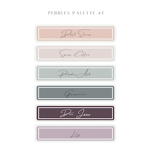 Receta de colores para arcilla polimérica - Paleta Pebbles n.° 1 - Descarga digital - Mezcla de colores - Arcilla polimérica Sculpey