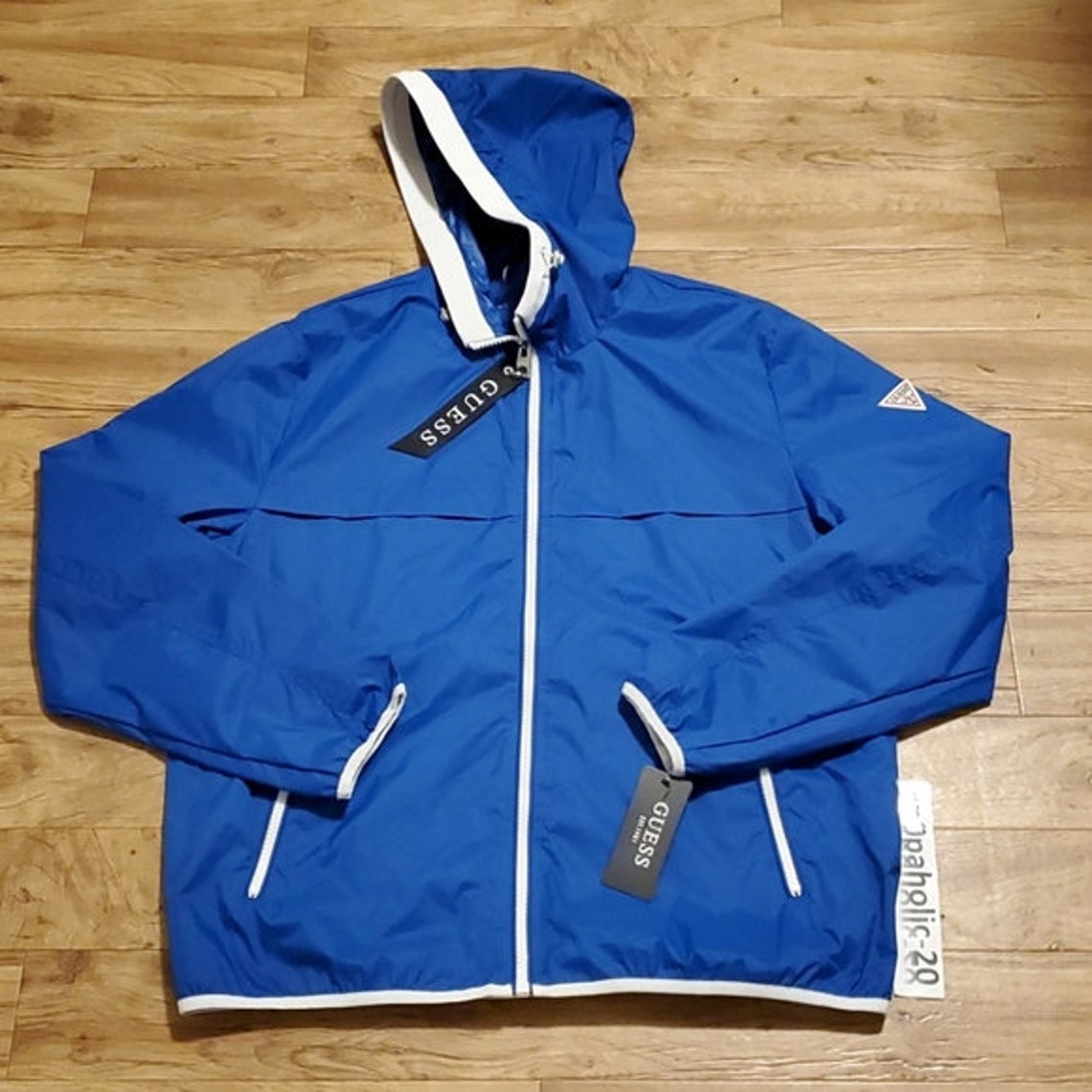 Guess Windbreaker Fullzip Hood Jacket Men XXL Etsy