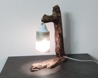 Ordinary, lamp by AClast shop. Simple, unique, driftwood, gift, bedside, home, office, free, standing.