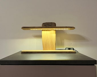 Handmade Driftwood LED Lamp, Coastal Rustic Table Lamp