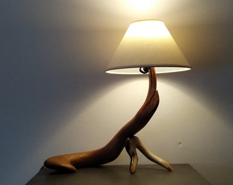 Nameless Eihleen, lamp by AClast shop. Wood,rustic,art,unique,decorative,hand,made,free,standing,bed,side,table,floor,home,office,light.