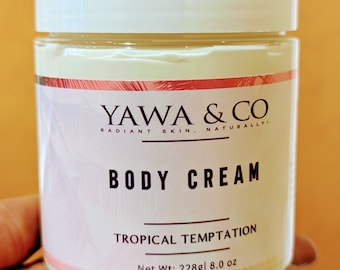 Tropical Temptation Hydrating Body Cream | Paraben-Free Body Cream | Hand Cream & Body Butter | Moisturizing Body Cream | Foot Cream