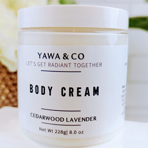 Cedarwood and Lavender Hydrating Body Cream | Paraben-Free Body Cream | Hand Cream & Body Butter | Moisturizing Body Cream | Foot Cream