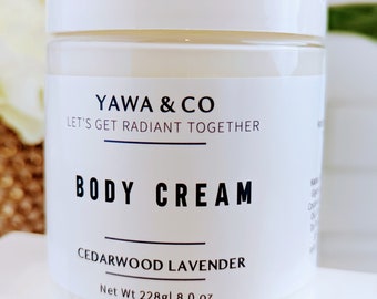 Cedarwood and Lavender Hydrating Body Cream | Paraben-Free Body Cream | Hand Cream & Body Butter | Moisturizing Body Cream | Foot Cream