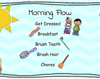 Morning Routine Chart - Etsy