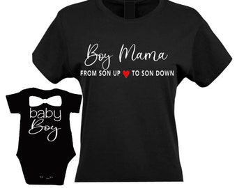 Niño Mamá, Mami y yo, con camiseta Onsie