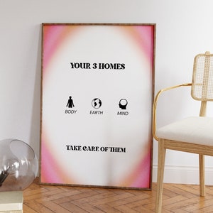3 Homes Energy Print | Aura Energy Printable Art | Aura Wall Art | Digital Download | Instant Download