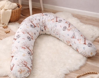 Nursing pillow / Cuddling and dreaming pillow / Breastfeeding / Nursing pillow cover / Side sleeper pillow - many fabrics - many variations