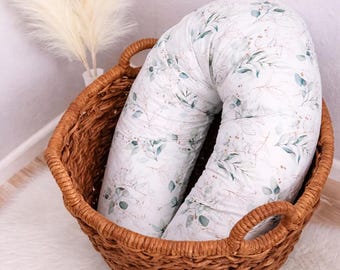 Eucalyptus nursing pillow / for cuddling and dreaming / breastfeeding / nursing pillow cover / side sleeper pillow - many fabrics - many variations