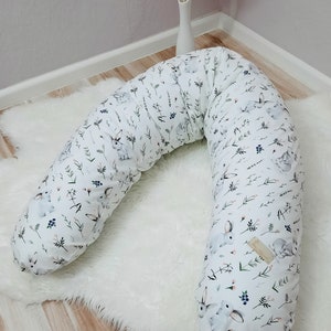 Nursing pillow bunny / white rabbit / side sleeper pillow / pregnancy pillow white / nursing pillow with cover / relaxation pillow