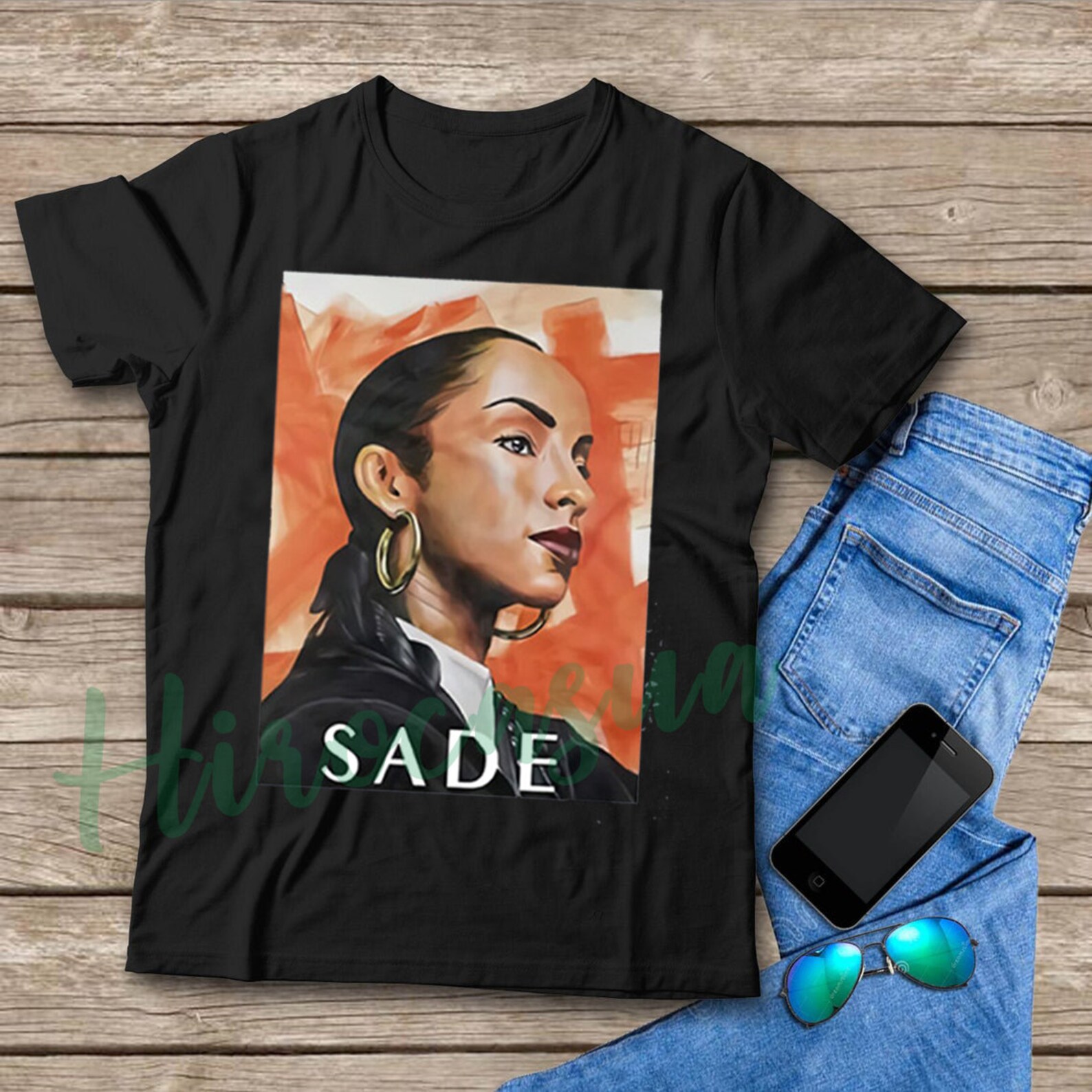 sade with gun t shirt