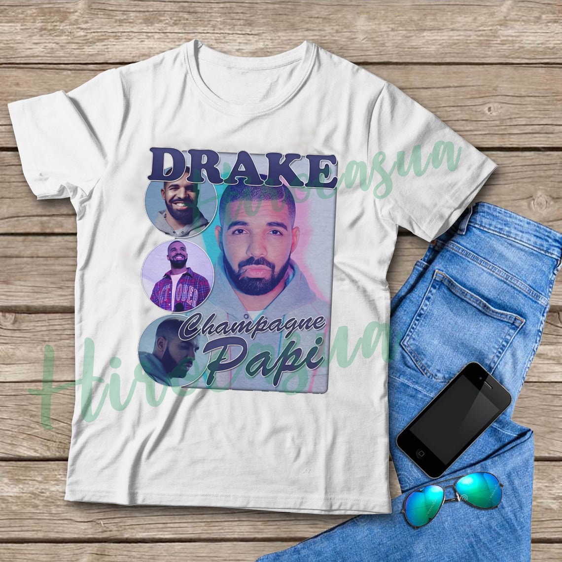 Drake Champagne Vintage Shirt Papi 90s Retro Rapper Homage | Etsy