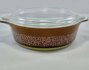 brown pyrex cookware