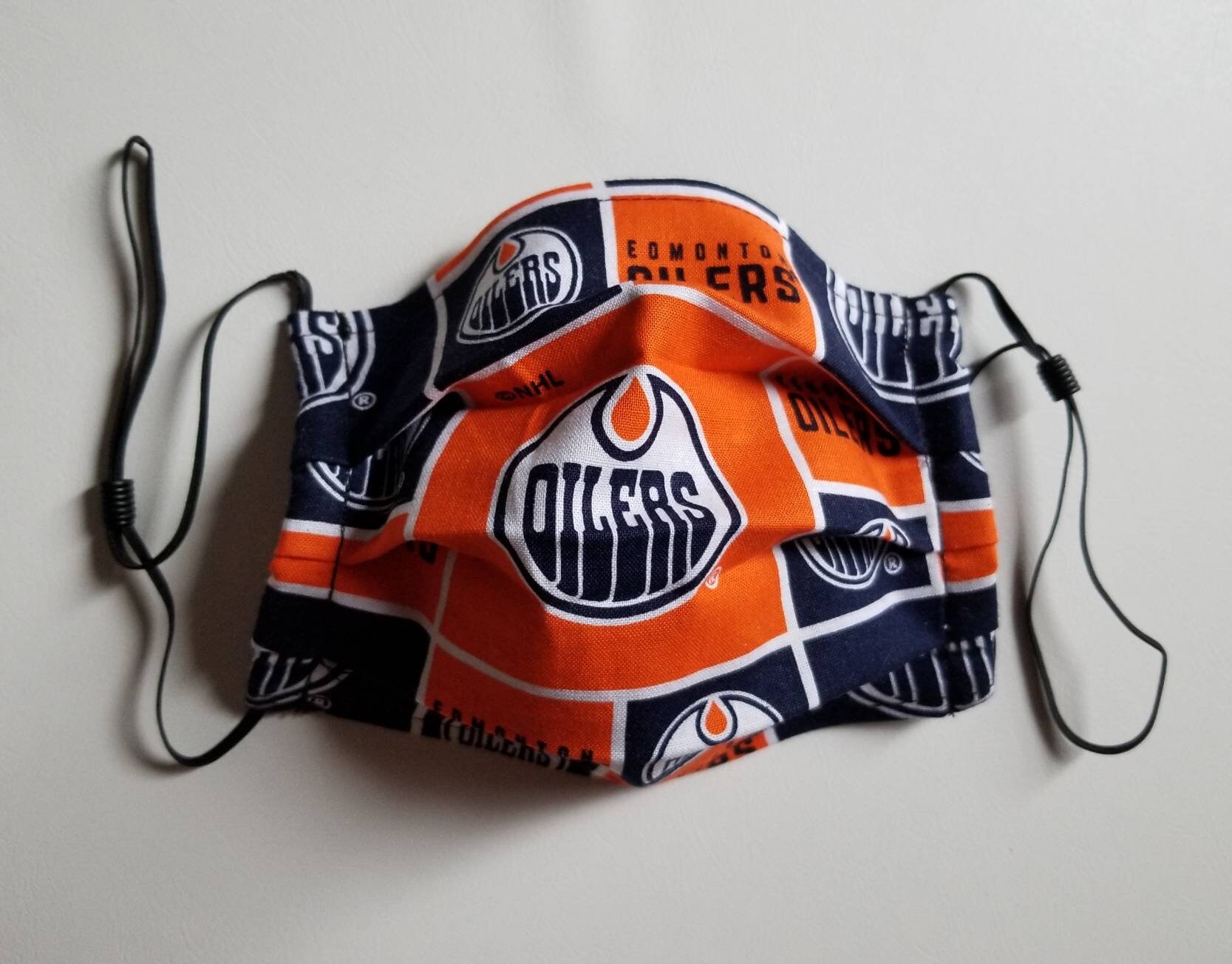 NHL Edmonton Oilers Printed Face Mask Etsy