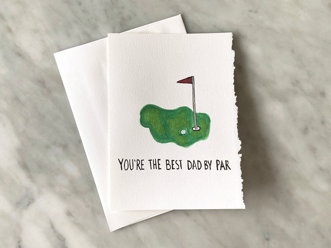 Golf Pun Father’s Day Card | You’re the Best Dad by Par | Card for Dad ...